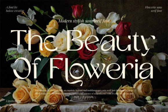 Floweria Font: A Modern Sans Serif for Elegant Branding