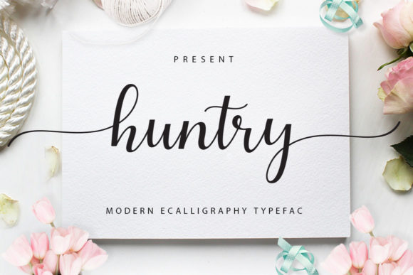 Huntry Font: The Romantic Handwritten Typeface That Makes Designs Pop
