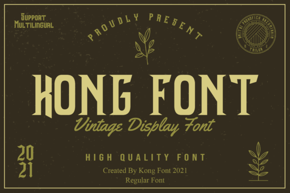Kong Font: Bold Vintage Character for Your Designs
