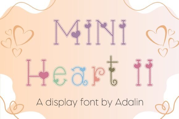Mini Heart II Font: A Playful Touch for Creative Projects