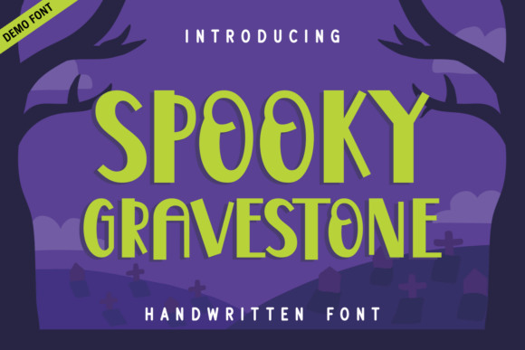 Spooky Gravestone Demo Font: A Handwritten Typeface with Haunted Charm